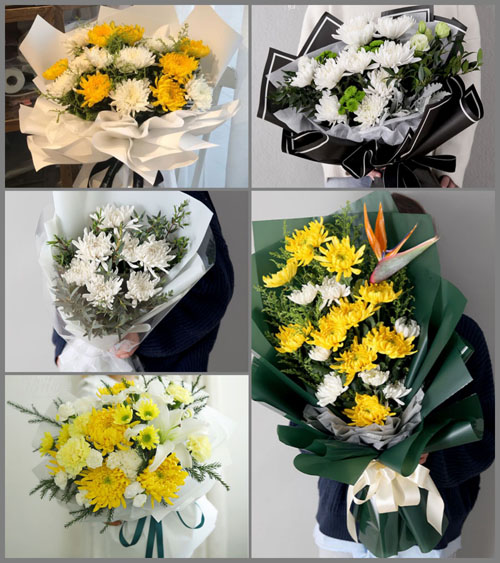山西长治潞城市黄牛蹄乡盘石头村白事花束代送